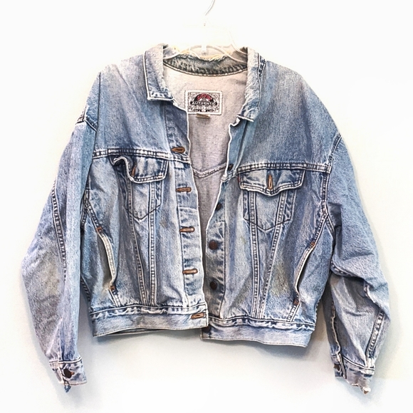 Levi's Vintage 80s Denim Jean Jacket Large light Wash Distressed